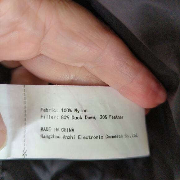 Wantdo Down Puffer Jacket Womens S Black Packable Ultra Lightweight Hooded - Picture 3 of 8